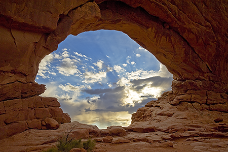 Sunrise Through North Window, Arches National Park, UT